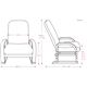 TV座椅子H(折りたたみリクライニングチェア) 肘付き 高さ3段階調整可 ライトグレー - 縮小画像4