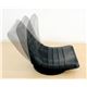 リラックスチェア(座椅子/フロアチェア) ワルツ 合成皮革(合皮) ブラック(黒) 【完成品】 - 縮小画像2