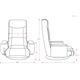 回転座椅子(リクライニングチェア/フロアチェア) エルピス 普通タイプ ボックス/肘付き 【完成品】 - 縮小画像6