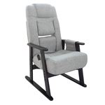 高座椅子/リクライニングチェア すず 肘付き 高さ調節可 ダブル腰当可動式