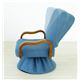 回転高座椅子(3段階リクライニングチェア) 撫子 肘付き 紺鼠色 【完成品】 - 縮小画像2