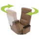 回転座椅子(リクライニングチェア/フロアチェア) エルピス 普通タイプ ボックス/肘付き ブラウン(茶) 【完成品】 - 縮小画像2