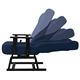 回転式高座椅子/リクライニングチェア 晶 肘付き コイルバネ BL ブルー(青) - 縮小画像4