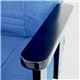 回転式高座椅子/リクライニングチェア 晶 肘付き コイルバネ BL ブルー(青) - 縮小画像6