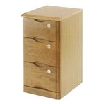 タモチェスト32cm幅 全鍵付き 3段 LBR(ライトブラウン) 天然木/引き出し収納 【完成品】