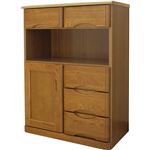タモFAX台 60cm幅 LBR(ライトブラウン) 【完成品】