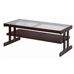 Glass Living Table -sim- T-2828DBR ダークブラウン