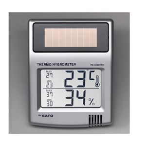 ソーラー温湿度計 PC-5200TRH 環境測定 - 拡大画像