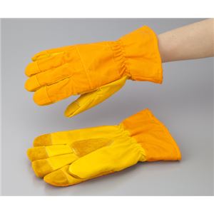 冷凍庫用革手袋416 厚手タイプ L 特殊手袋II(耐熱、保温) - 拡大画像