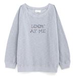 【在庫処分！12月13日まで】 anna(アンナ) フランス発 クルーネックスウェットパーカー Lサイズ Gris