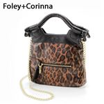 【在庫処分！12月13日まで】 Foley+Corinna 2WAYバッグ FC TINY CITY Brown Leopard×ブラック