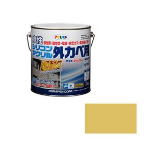 アサヒペン AP 水性シリコンアクリル外かべ用 3KG シトラスイエロー