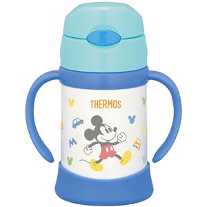 ベビーストローマグ/赤ちゃん用水筒 【250ml ライトブルー】 魔法瓶構造 真空断熱 『THERMOS サーモス』