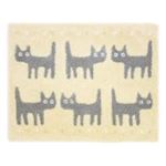 バスマット/フロアマット 【48cm×60cm ベージュ】 乾度良好 『キトン』 裏面滑り止め加工 日本製