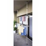 ステンレス製スタンドポール 【取付可能高さ：200〜275cm】 ポール左右2本セット 竿受け部：高さ調整可 (竿別売り) 『セキスイ』