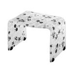 バスチェア/風呂椅子 【Mサイズ】 ブラックフラワー 高さ25cm 『フィルロ』 すべり止め 〔お風呂用品 バスグッズ バス用品〕