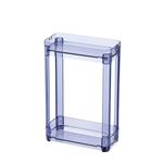 シャンプーラック/お風呂場収納 【2段 クリアブルー】 幅23.5cm コンパクト 大容量 水抜き穴付き 〔バス用品 浴室収納〕