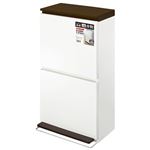アスベル 分別 ダストボックス 2段 ワイド 40L ブラウン BR