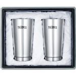 【THERMOS サーモス】 真空断熱タンブラー/カップ 【化粧箱入2個セット】 400ml シルバー ステンレス製