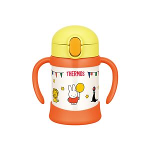 【THERMOS サーモス】 ベビーストローマグ/赤ちゃん用水筒 【250ml ライトイエロー】 ミッフィー柄 月齢9ヶ月頃〜 ハンドル付き