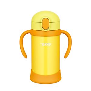 【THERMOS サーモス】 ベビーストローマグ/赤ちゃん用水筒 【350ml イエロー】 月齢9ヶ月頃〜 ハンドル付き