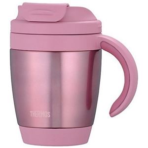 【THERMOS サーモス】 真空断熱 マグカップ 【ピンク】 270ml 軽量 コンパクト ステンレス魔法びん構造 広めフラップ