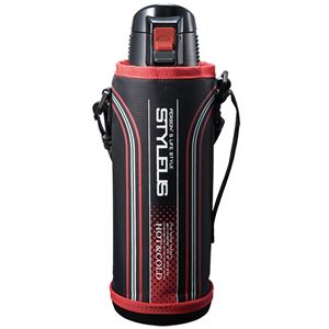 スポーツマグボトル/水筒 【1.5L レッド】 温・冷両用 魔法瓶仕様 ワンタッチ中栓 『スタイラス ネオ』