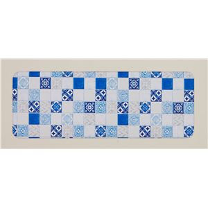 キッチンマット/台所マット 【タイル 44×120cm】 裏面：滑り止め加工 『キッチンマッチョ』