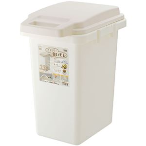 (10個セット) ゴミ箱 ダストボックス 約幅31.9cm 33L ベージュ パッキン ロック コンパクト 日本製 ワンハンドパッキンペール b04