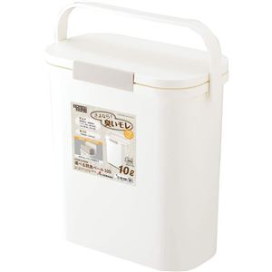 (6個セット) ゴミ箱 ダストボックス 約幅31.8cm 10L ホワイト ふた付き ハンドル付き HOME＆HOME 運べる 防臭 ペール キッチン b04
