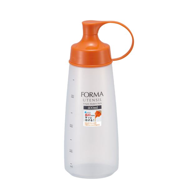 【商品名】 【10個セット】 アスベル フォルマ 調味料ボトル オレンジ（広口） 大 400ml A2144 【ジャンル・特徴】 詰替容器 ドレッシング 調味料入れ ソース 顆粒だし 関連ワード:生活