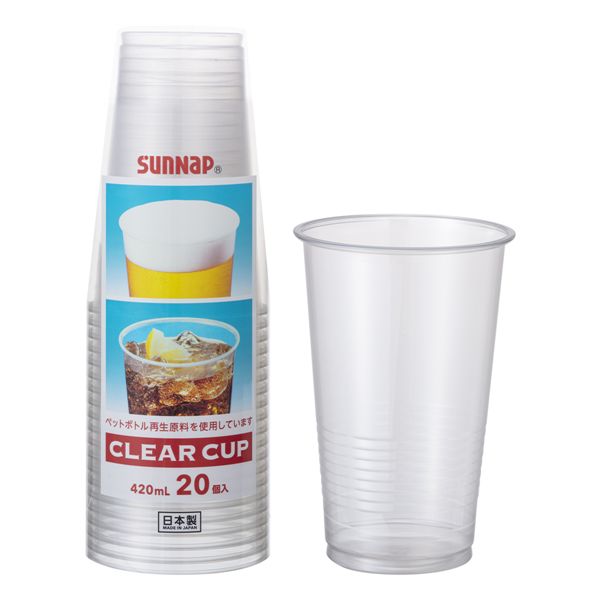 【商品名】 【5個セット】 サンナップ クリアーカップ 420ml 20個入 C4020Z 【ジャンル・特徴】 プラスチックカップ 使い捨てコップ クリアカップ 関連ワード:生活用品・インテリア・雑貨