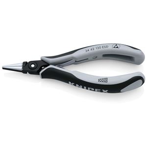 KNIPEX（クニペックス）3442-130ESD 精密プライヤー ヒラ クロスメッシュ