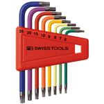 PB SWISS TOOLS 410H／6-25RB L型レインボーヘクスローブレンチセットパックナシ