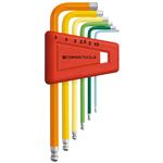 PB SWISS TOOLS 212H-5RB ボール付レインボーレンチセット（パックナシ）