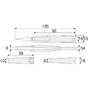 HOZAN P-891-ESD ESDグリップピンセット HOZAN P-891-ESD ESDグリップピンセット