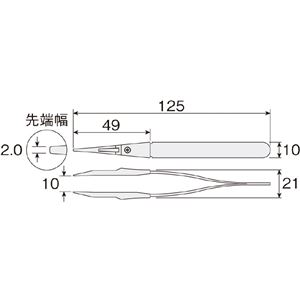 HOZAN P-610-G ソフトチップピンセット HOZAN P-610-G ソフトチップピンセット