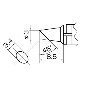 白光 T10-BCF3 938用こて先（3BC型 面のみ）