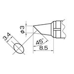 白光 T10-BCF3 938用こて先（3BC型 面のみ）