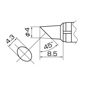 白光 T10-BCF4 938用こて先（4BC型 面のみ）