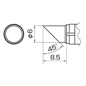 白光 T10-C6 938用こて先（6C型）