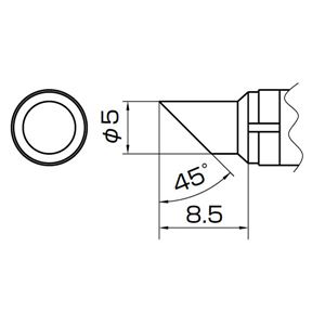 白光 T10-CF5 938用こて先（5C型 面のみ）