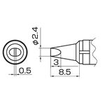 白光 T10-D24 938用こて先（2.4D型）
