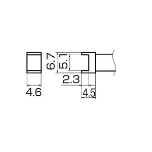 白光 T12-1001 こて先／SOP5.1X4.6