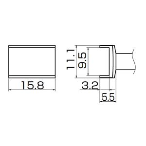 白光 T12-1004 こて先／SOP9.5X15.8