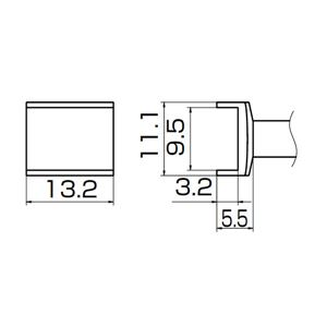 白光 T12-1005 こて先／SOP9.5X13.2