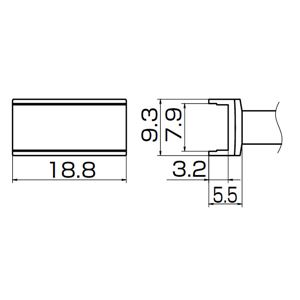 白光 T12-1007 こて先／SOP7.9X18.8