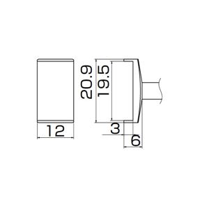 白光 T12-1010 こて先／SOP19.5X12（IN-344）