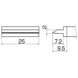 白光 T12-1404 こて先／スパチュラ25（IN-341）