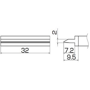 白光 T12-1405 こて先／スパチュラ32（IN-342）